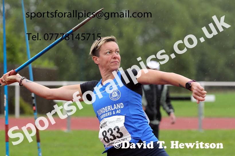 Women and Girls javelin, 2021 North Eastern Track and Field Champs., Middesbrough. Photo: David T. Hewitson/Sports for All Pics
